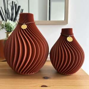 Ensemble de vases d&eacute;coratifs AURA couleur Terracotta