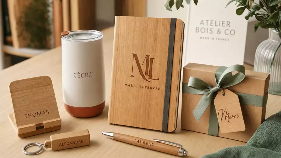 Cadeaux CSE personnalisés et gravés, fabriqués en France par Trevia Lab